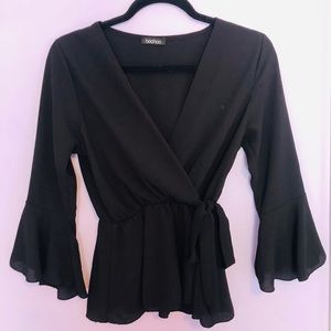 BNWOT Boohoo Peplum Top